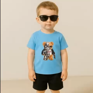 setelan anak laki laki motif robot