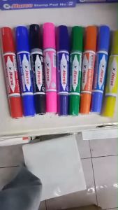 ปากกาเคมี 2 หัว ตราม้า หลากสี (มี 9 สีให้เลือก) KKNT