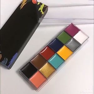 Face Body Paint Set 12 Colors Professional Makeup Palette Safe Facepaint Oil Hypoallergenic Non-toxic Face Body Paint