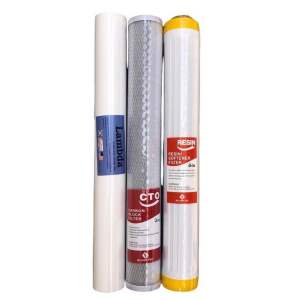 ชุดไส้กรองน้ำ มาตรฐาน 3 ขั้นตอน 20 นิ้ว PP CTO RSN (PP Carbon Resin)