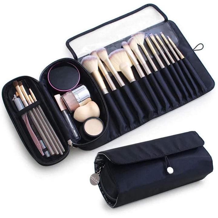 Buy House of Quirk Hanging Roll-Up Makeup Bag, 4-in-1 Foldable Travel  Detachable Storage Bags for Women (Black) Online at Best Prices in India -  JioMart.