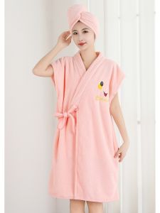 2024 New Non-Cotton Bath Towel Womens Wrap-On Wearable Absorbent Bathrobe Adult Bath Skirt Home Use Comfortable Soft Fabric