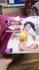 Combo 5 Bịch Khăn Giấy Vuông Emos Premium Khổ giấy 330mmx330mm - Thùng 4kg5 30 Gói