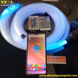 Bộ trần sao nhân tạo (bộ lớn) 18W đổi màu lấp lánh kết nối bluetooth điều khiển qua phần mềm điện thoại