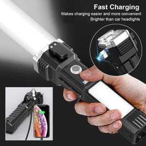 Car Essential Strong Flashlight Safety Hammer Flashlight Power Bank / Safety Hammer I Magnets
