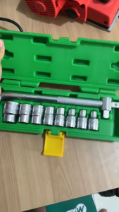 TEKIRO Kunci Sock 10Pc 1/2 Inch Mata Kunci Sok 8mm -24mm Socket Wrench 1/2"DR 6 PT Box Pvc