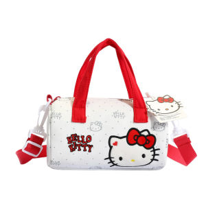 LZ59 HELLO KITTY Crossbody Bag Cute Cartoon Shoulder bag Large Capacity Portable Round Handbag for Travel L59Z