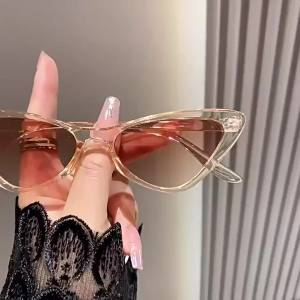 Cat Eye Women Classic Plastic Sunglasses Outdoor UV Retro Fashion Round Lens Summer Beach Wild Eyewear
