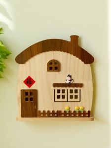 Decorative Cover up Real Wood Frame for Switch Socket Plug Multimedia Concealment Wall Beautifying Dustproof Cover