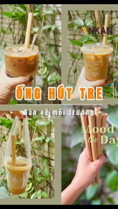 Ống Hút Tre Xuất Khẩu Nhiều Kích Thước Uống Nước Sinh Tố Cocktail Trà Sữa