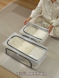 กล่องใส่รองเท้าสีใส แบบโครงเหล็ก พับเก็บได้ การใช้งานรายละเอียด