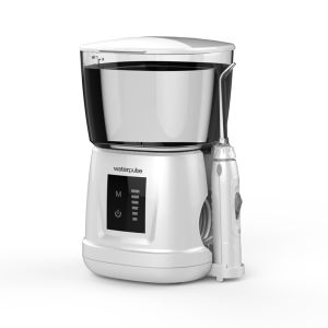 Waterpulse V700 Portable Water Flosser 5 Pressure Settings Oral Orrigator LED Touch Key with 5 Tips Compact Dental Water Flosser - White