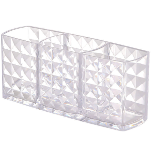 AUK Makeup Brush Storage Bucket Transparent Acrylic Brush Box Pencil Holder Table Organizer