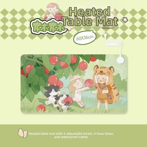 Office Ladies High-End Waterproof Heating Mousepad Warm Desk Mat Computer Mouse Mat Advanced Sensation Fuzzy Pad Home Use