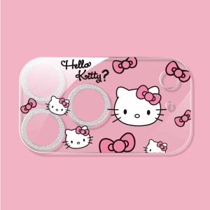 Miếng Dán Kính Cường Lực Bảo Vệ Camera Hình Hello Kitty Kuromi Cinnamoroll Hoạt Hình Dễ Thương Cho iPhone 17 Pro Max Phủ Toàn Diện Độ Nét Cao