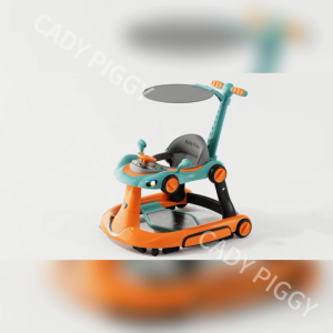 รถหัดเดินเด็ก รถฝึกเดินสำหรับเด็ก ป้องกันขาโก่ง ปรับได้ พับเก็บ พร้อมเสียงดนตรี+ของเล่น ​6-24 เดือน