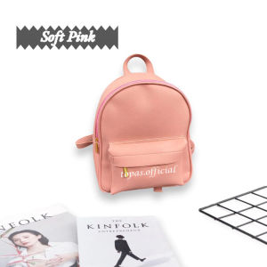 Tas Ransel Wanita ALISHA Korean Style Multifungsi - Kulit Sintetis Elegan Warna Solid