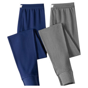 SEPTWOLVES Long Johns Men Pure Cotton Thin Cotton Woollen Trousers Fall and Winter Underwear Thermal Pants Mens Compression Pants Inner Threading Pants