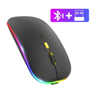 kebidumei | KEBIDUMEI Bluetooth 5.4 Mouse 2.4G Wireless Mouse Dual Mode RGB Backlit Gaming Mouse Rechargeable Silent Mice for PC Laptop
