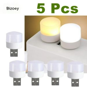 1/3/5Pcs USB LED Plug Lamp 5V 1W Bright Eye Protection Book Reading Light Computer Mobile Power Charging Night Light