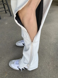 Mens Three-Proof Soft Shell Climbing Pants Nylon Quick-Drying Side Zip Workwear Trousers Lightweight Straight Leg Casual Pants