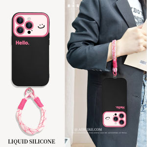 Ốp Điện Thoại Dùng Cho Iphone14promax Dây Treo Xoắn 15plus Mẫu Mới Cá Tính Đơn Giản 12pro Bọc Toàn Bộ Cửa Sổ Lớn Ip13/11 Sáng Tạo Màu Tương Phản 14pro Max Chống Sốc Tản Nhiệt