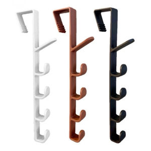 Multifunctional Five-section Hook Portable Coat Hook Behind Door Towel Hook Seamless Hook