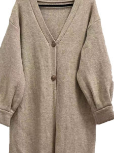Rộng Rãi Ngoại Cỡ Dệt Kim Áo Khoác Cardigan Chiều Dài Đầu Gối Áo Khoác Phong Cách Hàn Quốc Thoải Mái Áo Khoác Ngoài Cổ Chữ V Tay Dài Dày Dặn Chiều Dài Giữa Nữ Áo Len