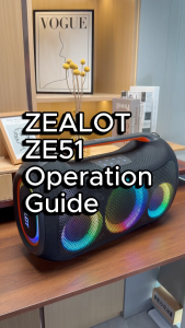 ZEALOT ZE51 Bluetooth Speaker 500W 48000Mah Rgb Light Tws Stereo Sound Bar For Tv Sleep‑aiding Ultra‑thin Mini Bone Conduction For Large Party Outdoor Festival Gathering