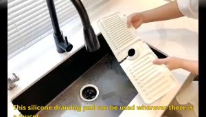 ก๊อกน้ำห้องครัวซิลิโคนแผ่นดูดซับกันน้ำ Anti Splash Drainage Mat ปฏิบัติสำหรับห้องน้ำห้องครัว Guard แผ่นอบแห้ง