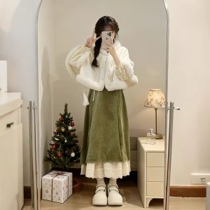 XUECAIQI | Elegant Traditional Chinese Green Outfit Set
