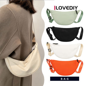 [ILOVEDIY] Leisure Light Weight Nylon Crossbody Bag Candy Color Travel Bag Ladies Chest Womens Messenger Shoulder Sling Bag