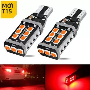 2PCS T15 W16W LED Ô Tô Ngược Bóng Đèn 6500K Trắng Siêu Sáng 2835 SMD Xi Nhan CANBUS Tương Thích 921 912 T16 902 Đèn Tín Hiệu