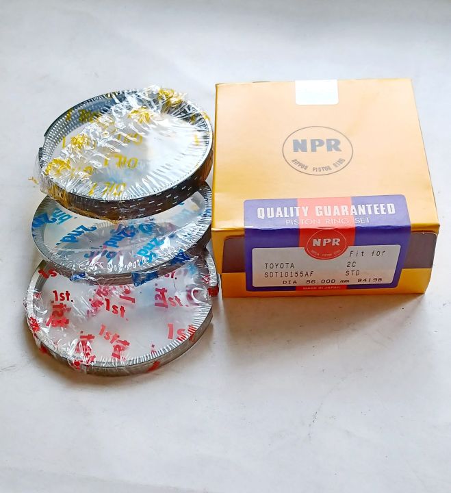 Toyota 2C Piston Ring STD NPR Original Made in japan Lazada PH