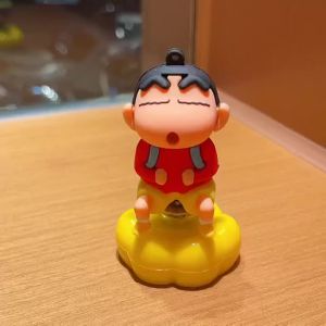 Bandai | In Stock Anime Xiaoxin Rotatable Action Figure Popular Car Ornament Stress Relief Desktop Decor Toy Festival Surprise Gifts