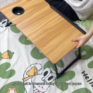 AIODIY Ergonomic Multi-Level Folding Laptop Desk with Sturdy Metal Frame and Storage Compartment