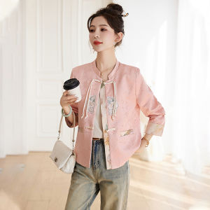MANWUJINGLING | Traditional Chinese Style Embroidered Blouse for Petite