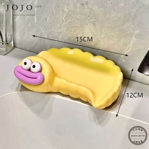 JOJOS L. PD.rob Ceramic Soap Dish with Draining Design Home Use No Punching Soap Tray Nordic Style Cartoon Element for Everyone