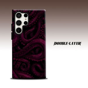 purple octopus tentacle For Samsung Galaxy S26 S25 S24 A56 A36 Dual Layer Luxury Fashion Full Lens Protective Case