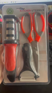 Bộ Dụng Cụ Nhà Bếp 3 Món Mài Dao Kéo Đa Năng Cây Nạo KITCHEN UTENSILS Nhật Bản