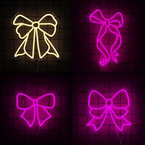 Bow Series Neon Sign For Wall DecorLed Neon Light For BedroomLiving RoomGame RoomPartyBirthdayWedding DecorBeauty Nail