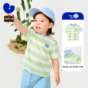 MINI BALA | Áo Thun Tay Ngắn Cotton Thoáng Khí Nhanh Khô Cho Bé
