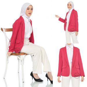 BLANIK Blazer Premium Wanita Bahan Kerja Kantor Casual Colourful Pakai Furing Lengan Panjang Blazer Viral High Quality