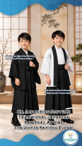 United Nation Traditional Mr Japanese Japan Costume for Kids National Attire for UN Events for Kids Boy