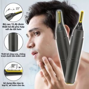 Máy Cạo Lông Mũi Không Dây Chống Nước Dùng Pin Sạc - Chất Liệu ABS 1 Chiếc/gói