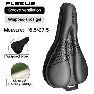 PLSELIS | Plselis Silicone Bicycle Saddle Hollow Breathable Mountain Bike Cushion Cover Foot Pad Silicone Saddle Bicycle Parts