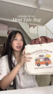 Buy 3 Take 3 Mini Cute Canvas Lunch Bag Korean Large Reusable Food Tote Handbag for School&Office
