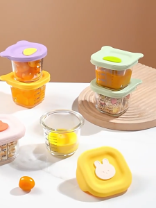 LULU Glass Preservation Box Baby Food Container Frozen Heat-resistant Portable Sealed Storage Box