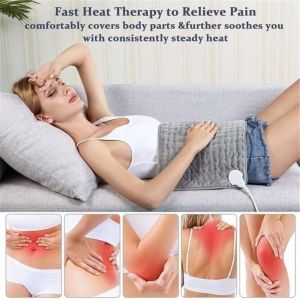 Pain Relief Back Effective Electric Heating Pad Neck Portable Physiotherapy Hot Compress 60*30cm Heating Pad Electric 10-Level Fast Moist/Dry Pain Relief Heat Mat Adjustable Temperature Therapy Hot Compres To Relax Muscles for Back Pain Shoulder