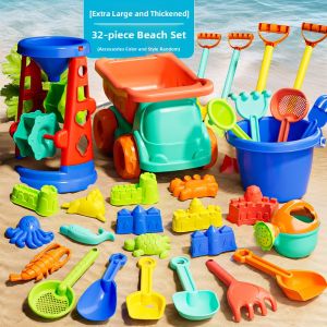 BABYSHOME | Children Beach Toy Set Sand Digging Buckets Spade Hourglass